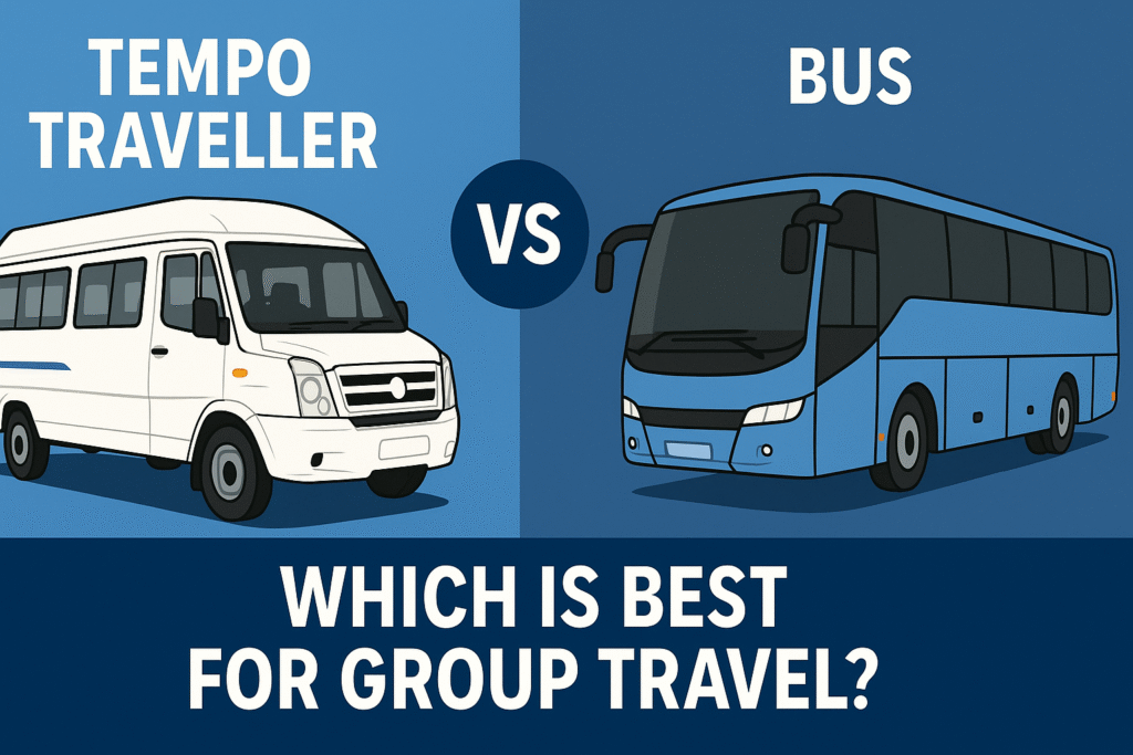 Tempo Traveller vs Bus – Which is Best for Group Travel?